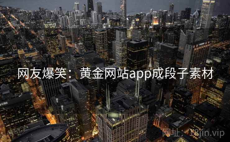 网友爆笑：黄金网站app成段子素材